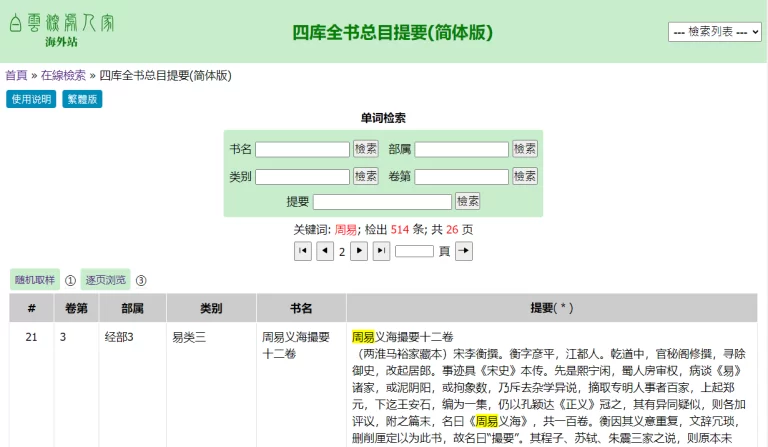 四库全书总目提要(简体版)